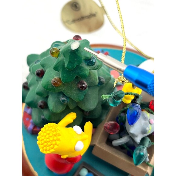 SIMPSONS Bradford Tree Christmas Ornament Illuminated "Cat-astrophe" Snowball - Picture 8 of 10